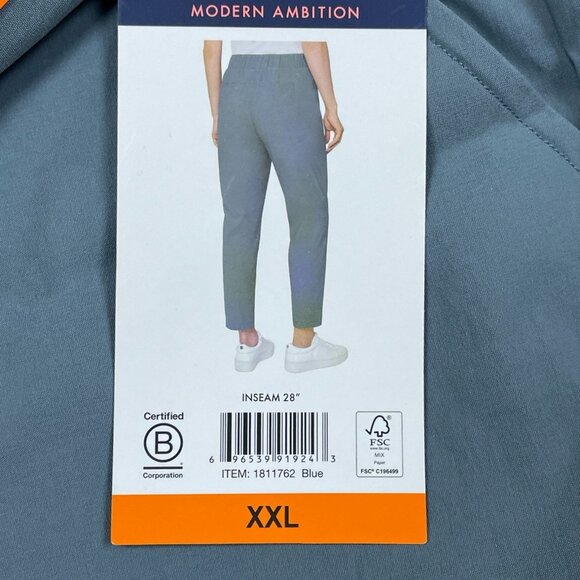 Modern Ambition Ladies High Rise Stretch Travel Pants Womens XXL Blue 2337 - Picture 11 of 14